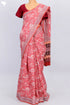 Kota Doria Saree In Floral Block Print